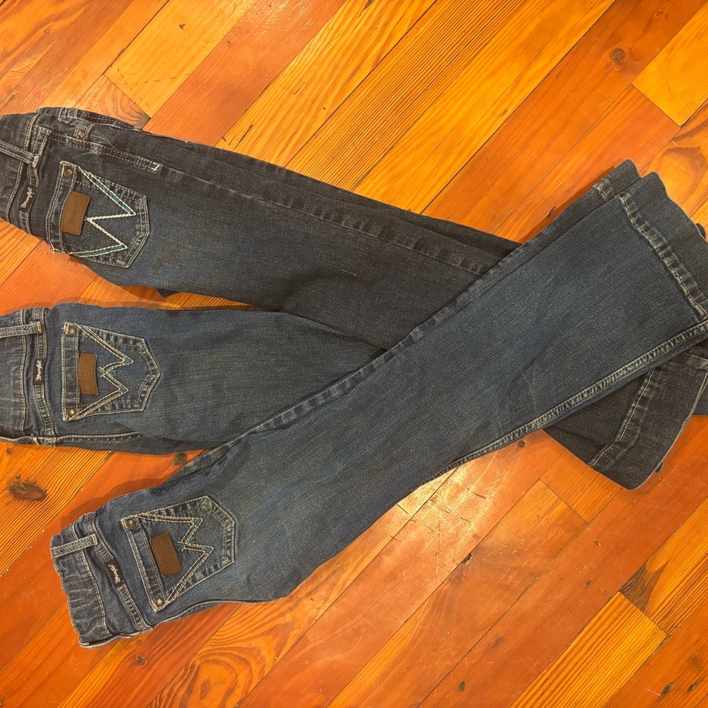 3 pair of Wrangler Girls 8 Blue Jeans